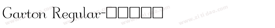 Garton Regular字体转换